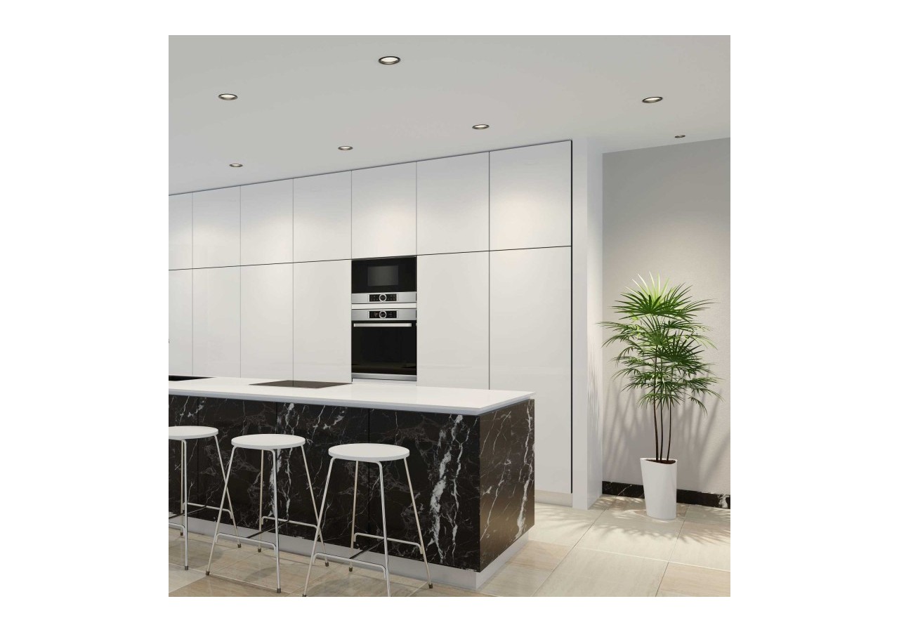 Support spot encastré pour ampoule GU10 / MR16 - Coupe diamètre 70mm - B980-R-N - Barcelona LED