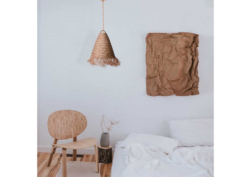 Suspension en fibre naturelle "Nam" - K173-CU - Barcelona LED Suspension en fibre naturelle "Nam" - K173-CU - Barcelona LED