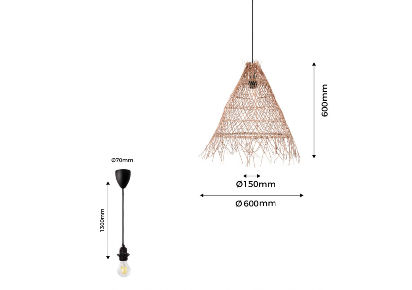 Suspension en osier"Willow" - K171-N - Barcelona LED Suspension en osier"Willow" - K171-N - Barcelona LED