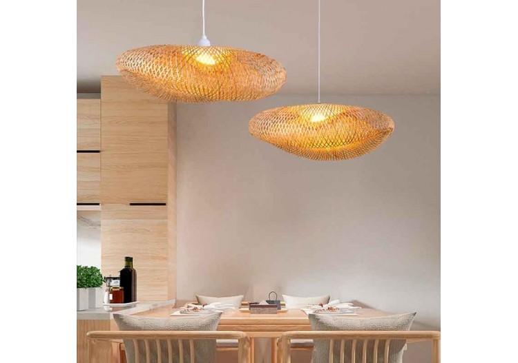 Suspension en osier "Vimet Lite" - K170-B - Barcelona LED 2