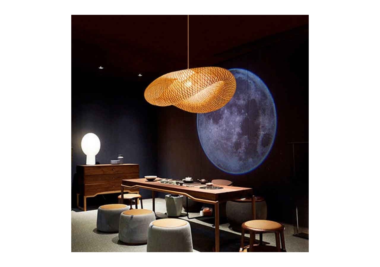 Suspension en osier "Vimet Lite" - K170-B - Barcelona LED