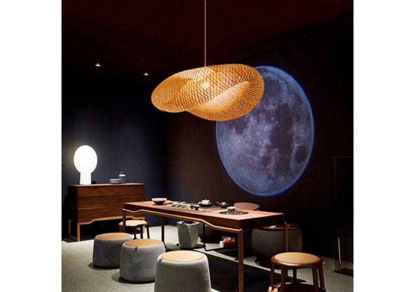 Suspension en osier "Vimet Lite" - K170-B - Barcelona LED