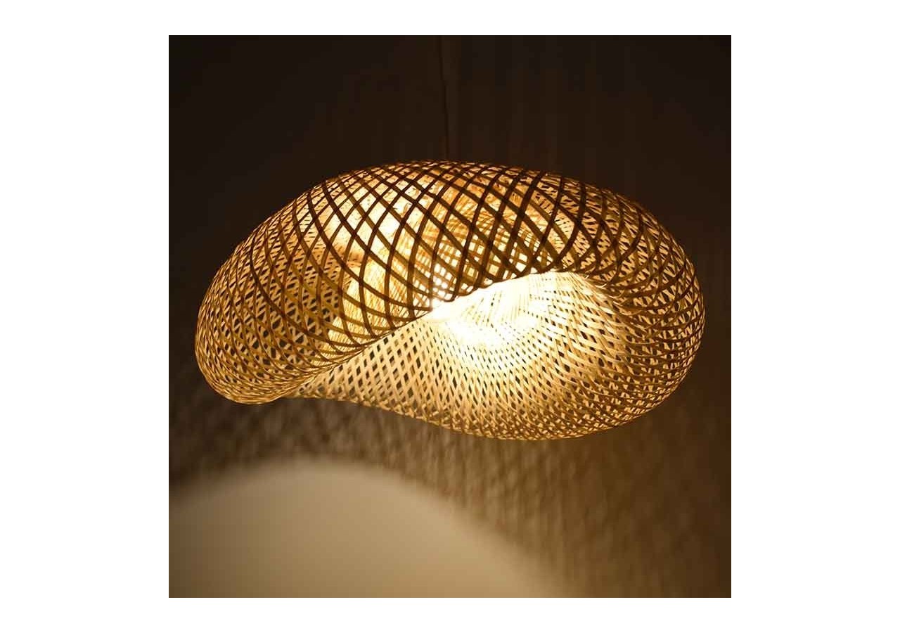 Suspension en osier "Vimet Lite" - K170-B - Barcelona LED