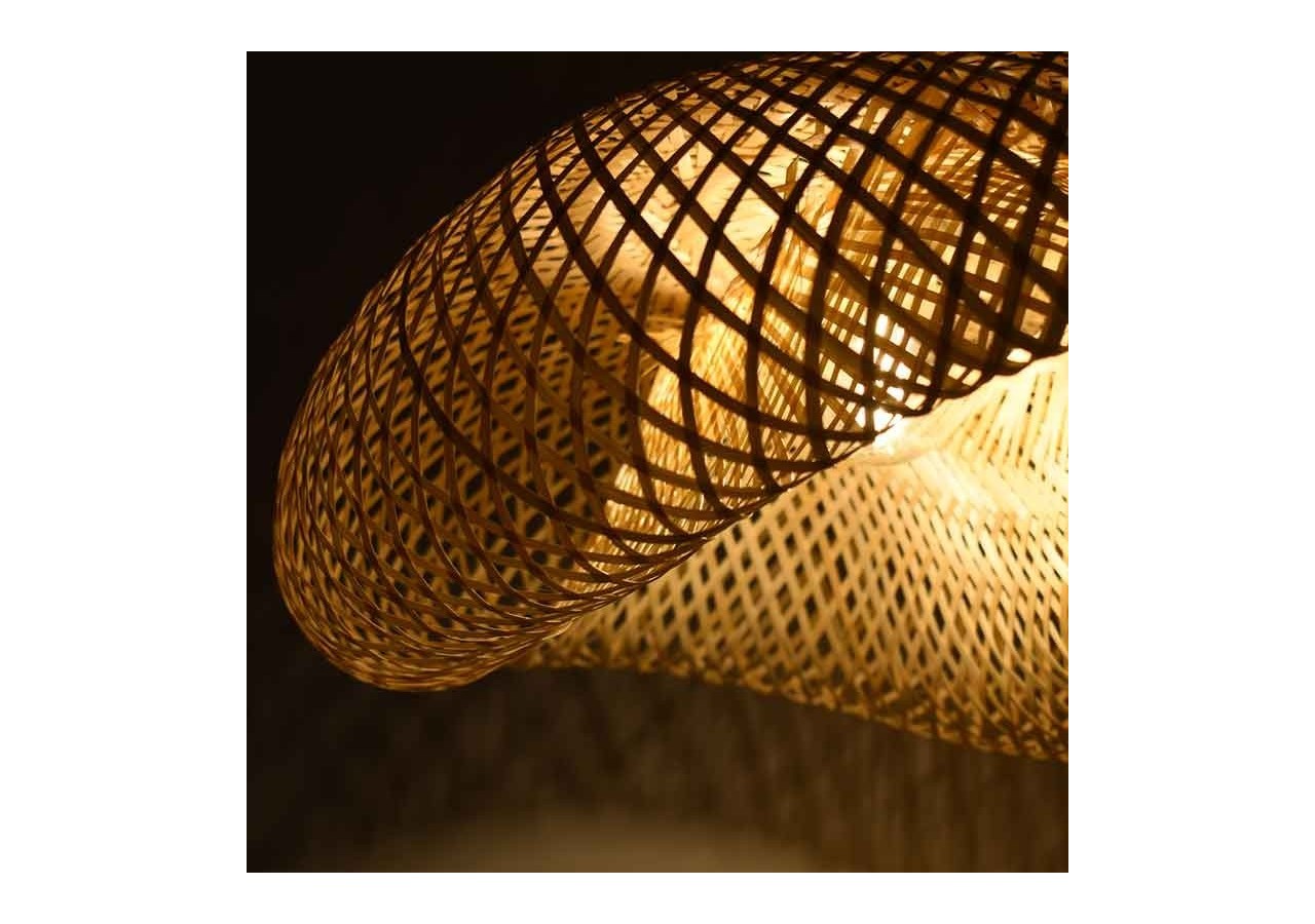 Suspension en osier "Vimet Lite" - K170-B - Barcelona LED