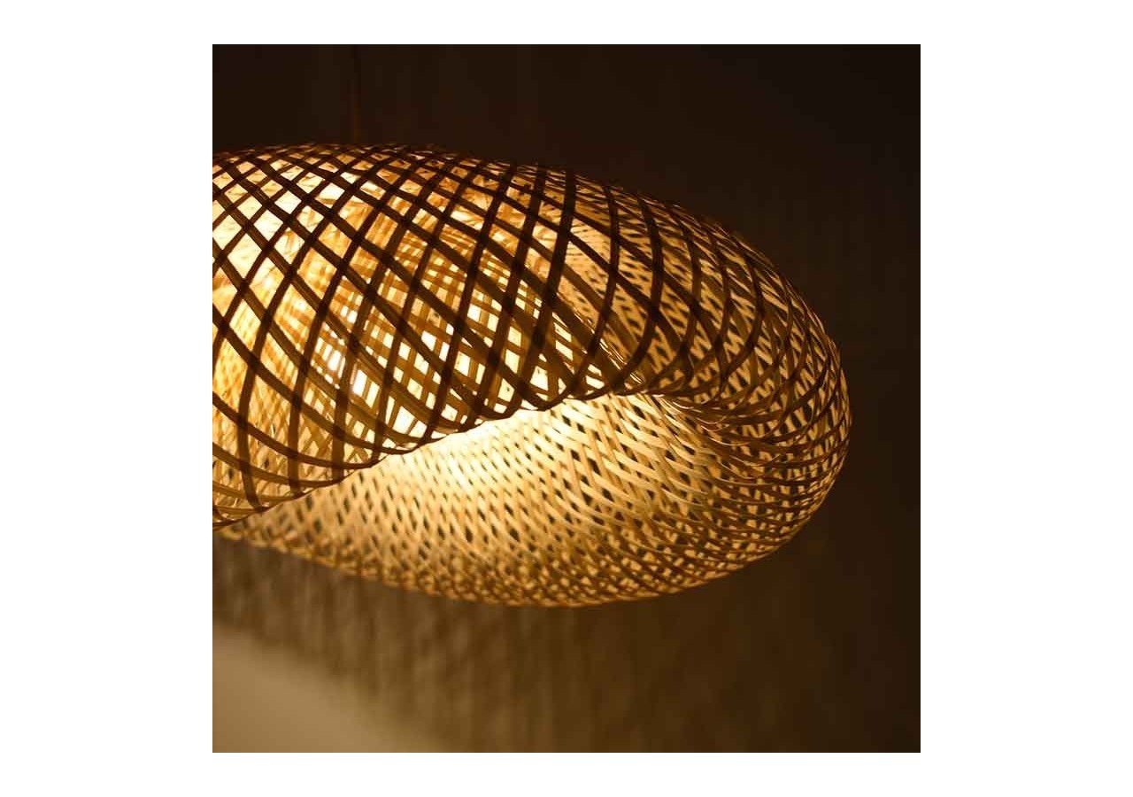 Suspension en osier "Vimet Lite" - K170-B - Barcelona LED