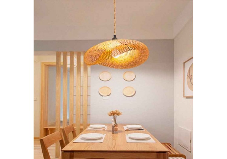 Suspension en osier "Vimet Lite" - K170-CU - Barcelona LED 2