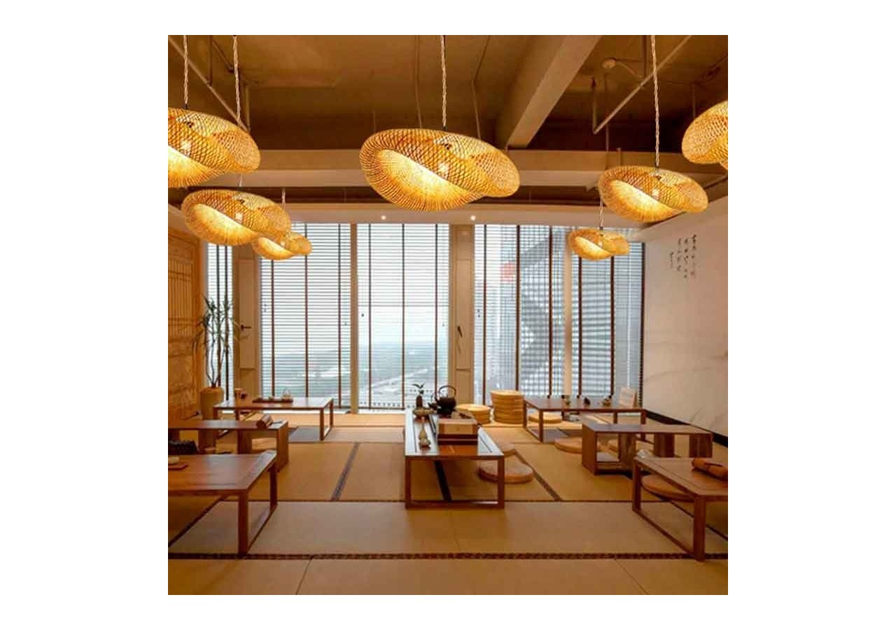 Suspension en osier "Vimet Lite" - K170-CU - Barcelona LED