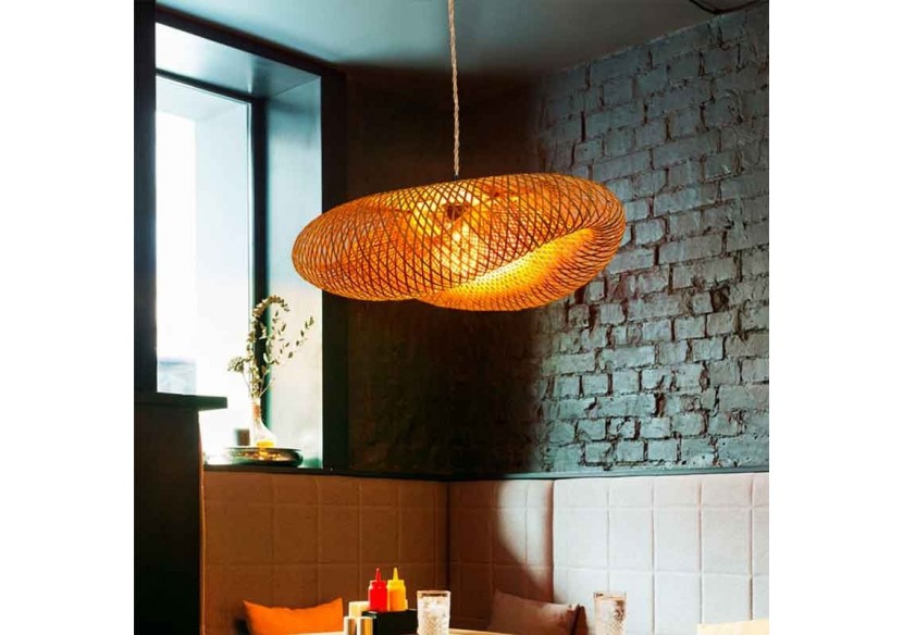 Suspension en osier "Vimet Lite" - K170-CU - Barcelona LED