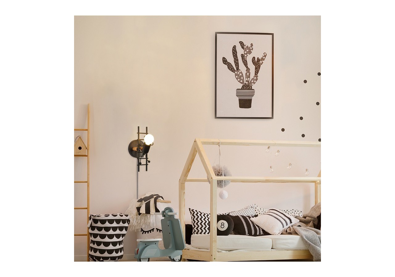 Applique murale "Doll Ladder" E27 avec prise et interrupteur - L310-EU-N - Barcelona LED