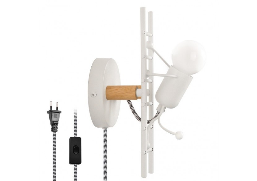 Applique murale "Doll Ladder" E27 avec prise et interrupteur - L310-EU-B - Barcelona LED Applique murale "Doll Ladder" E27 avec prise et interrupteur - L310-EU-B - Barcelona LED