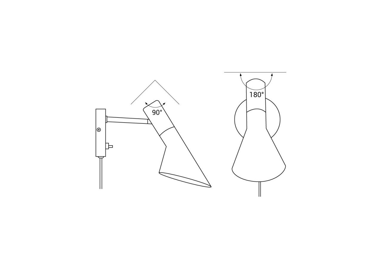 Applique murale design avec prise "Marlene" - L3037-N - Barcelona LED