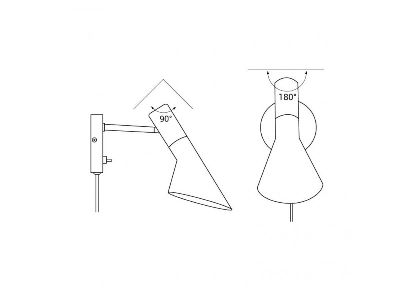 Applique murale design avec prise "Marlene" - L3037-N - Barcelona LED