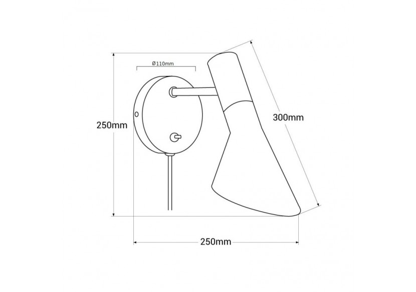Applique murale design avec prise "Marlene" - L3037-N - Barcelona LED