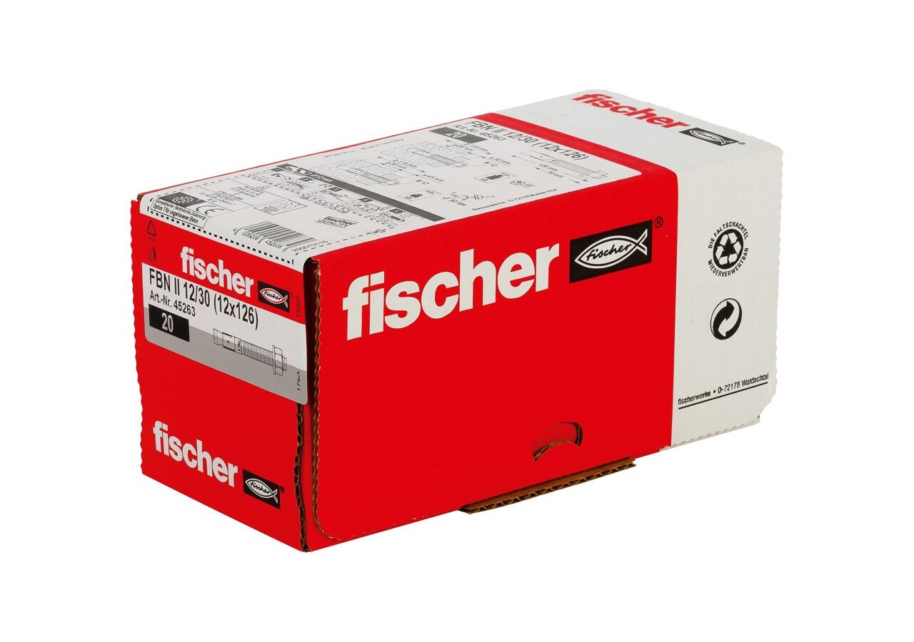 Goujon d'ancrage FBN II en acier électrozingué 12/30 - Boite de 20