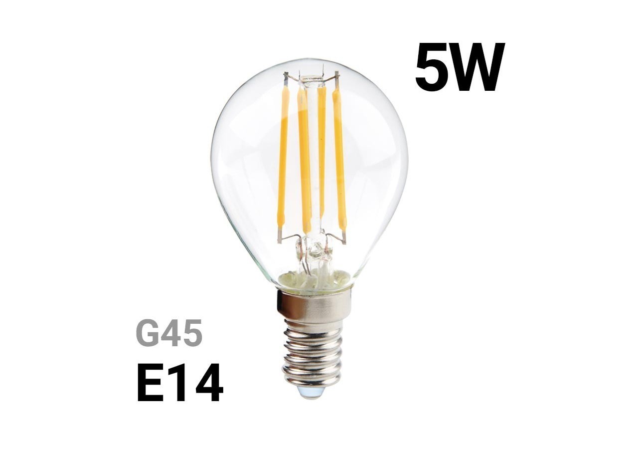 Ampoule LED filament sphérique E14 G45 5W - B1316-E14-2-BN - Barcelona LED