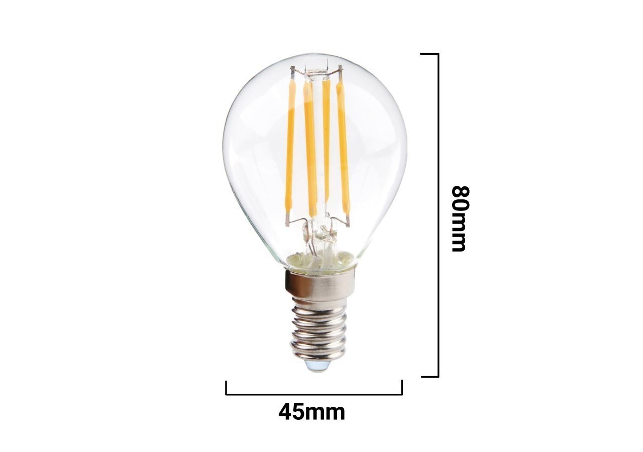 Ampoule LED filament sphérique E14 G45 5W - B1316-E14-2-BN - Barcelona LED