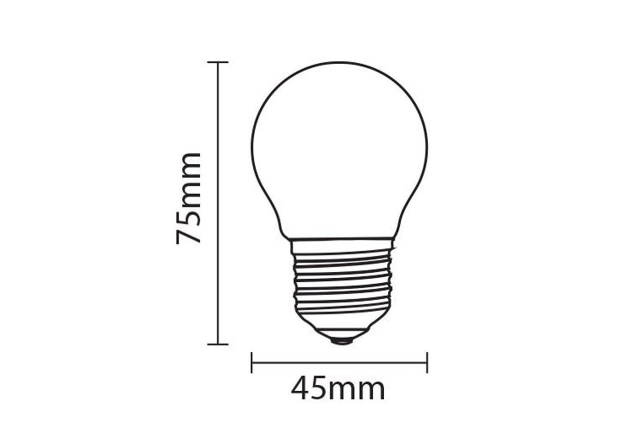 Ampoule LED sphérique à filament E27 5W G45 - BF1-G45E27-BC1 - Barcelona LED