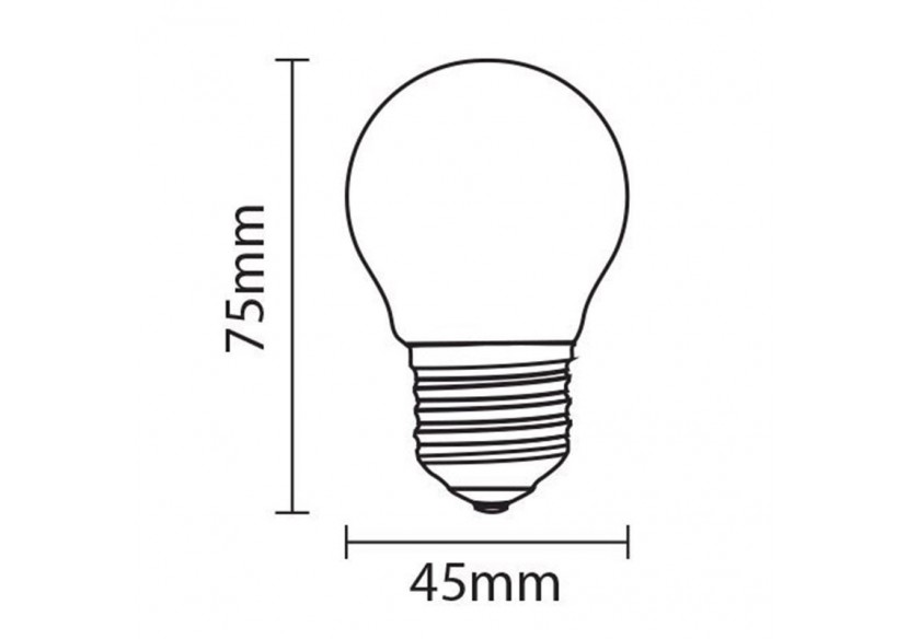 Ampoule LED sphérique à filament E27 5W G45 - B1316-E27-2-BN1 - Barcelona LED
