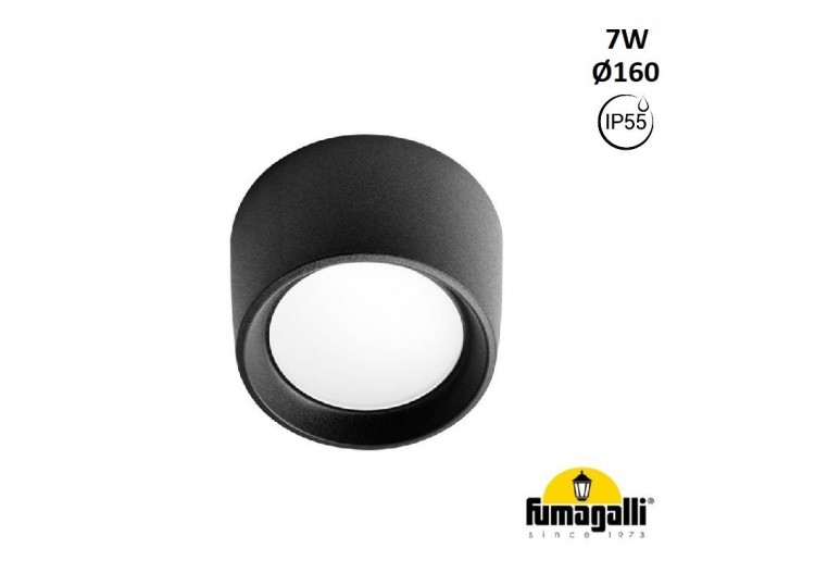 Plafonnier d'extérieur CCT "Livia 160" FUMAGALLI - 7W - GX53 - IP55 - 3A9.000.000.AXC1K - Barcelona LED