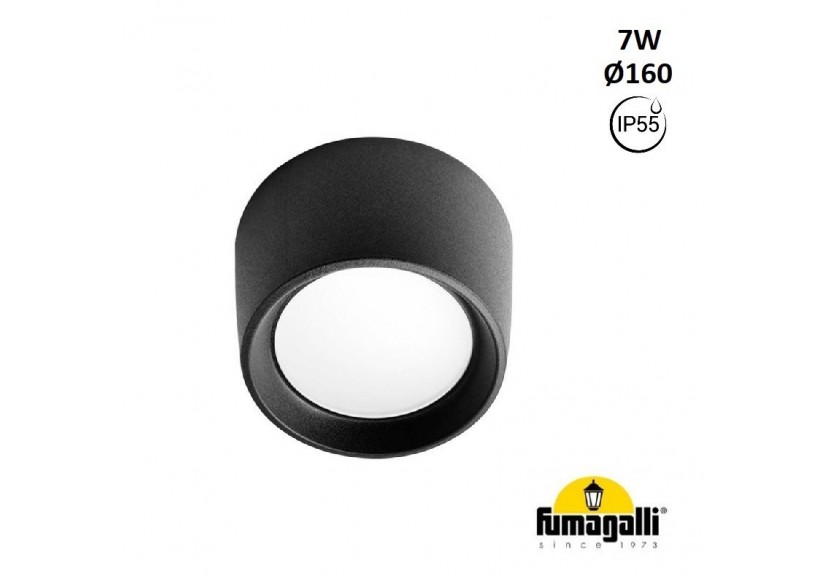 Plafonnier d'extérieur CCT "Livia 160" FUMAGALLI - 7W - GX53 - IP55 - 3A9.000.000.AXC1K - Barcelona LED