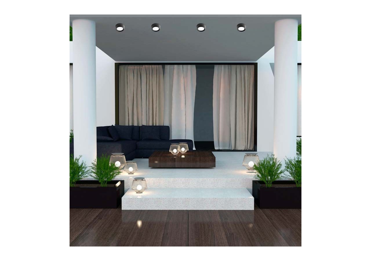 Plafonnier d'extérieur CCT "Livia 160" FUMAGALLI - 7W - GX53 - IP55 - 3A9.000.000.AXC1K - Barcelona LED