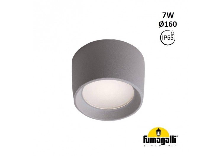 Plafonnier d'extérieur CCT "Livia 160" FUMAGALLI - 7W - GX53 - IP55 - 3A9.000.000.LXC1K - Barcelona LED