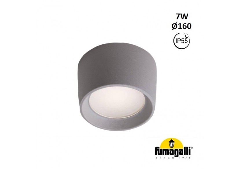 Plafonnier d'extérieur CCT "Livia 160" FUMAGALLI - 7W - GX53 - IP55 - 3A9.000.000.LXC1K - Barcelona LED