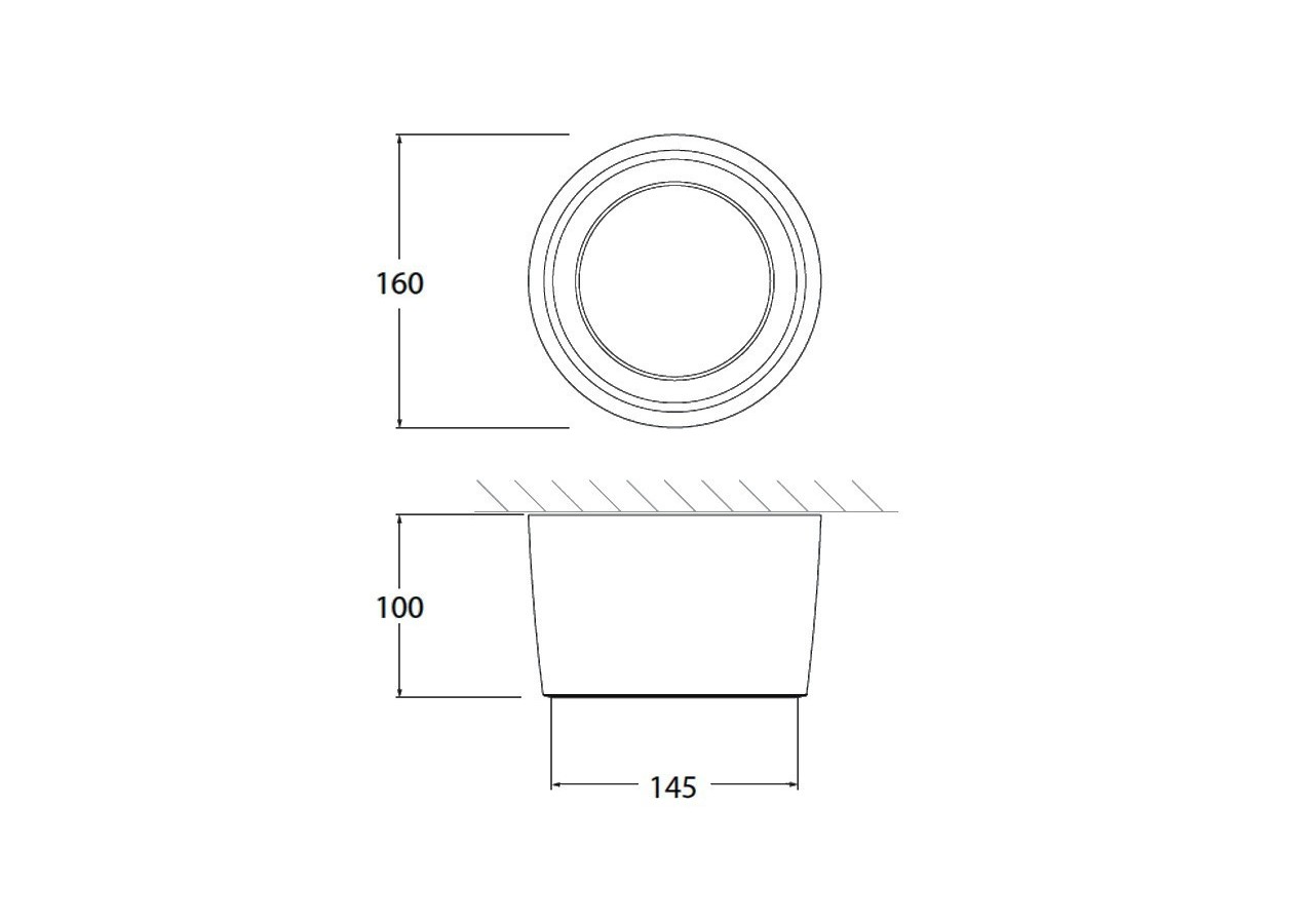 Plafonnier d'extérieur CCT "Livia 160" FUMAGALLI - 7W - GX53 - IP55 - 3A9.000.000.LXC1K - Barcelona LED