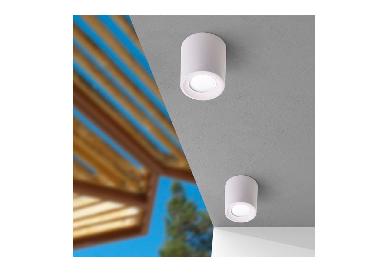 Plafonnier extérieur CCT "Livia 90" FUMAGALLI 6W GU10 IP55 - 2A9.000.000.WXL1K - Barcelona LED