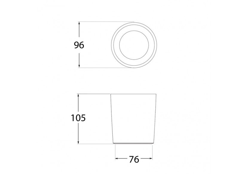 Plafonnier extérieur CCT "Livia 90" FUMAGALLI 6W GU10 IP55 - 2A9.000.000.WXL1K - Barcelona LED