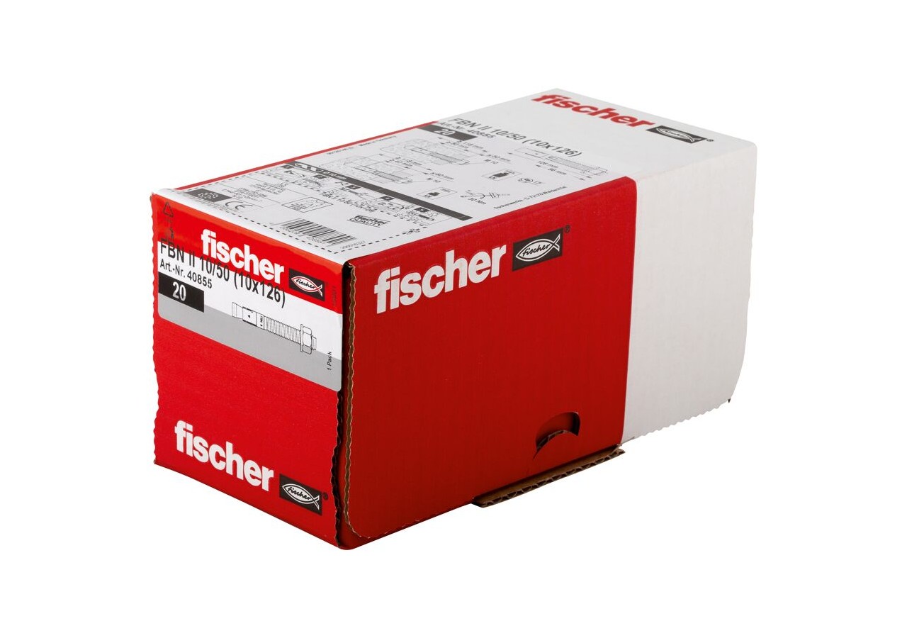 Goujon d'ancrage FBN II en acier électrozingué 10/50 - Boite de 20