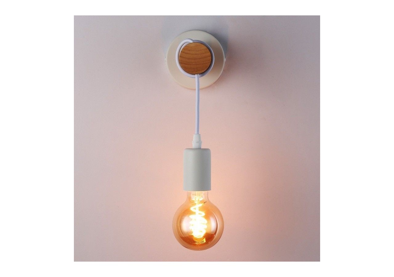 Lampe murale rustique en bois "MILA" - LM135-B - Barcelona LED