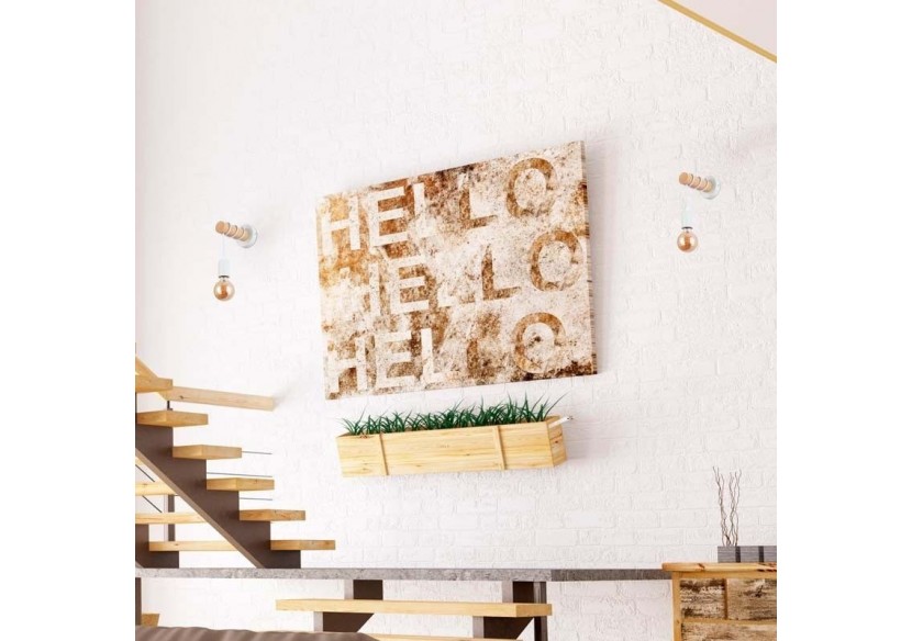 Lampe murale rustique en bois "MILA" - LM135-B - Barcelona LED Lampe murale rustique en bois "MILA" - LM135-B - Barcelona LED
