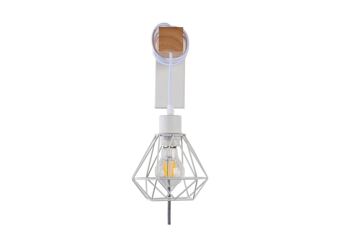 Lampe murale cage avec interrupteur et prise "RODEN" - LM133-EU-B - Barcelona LED