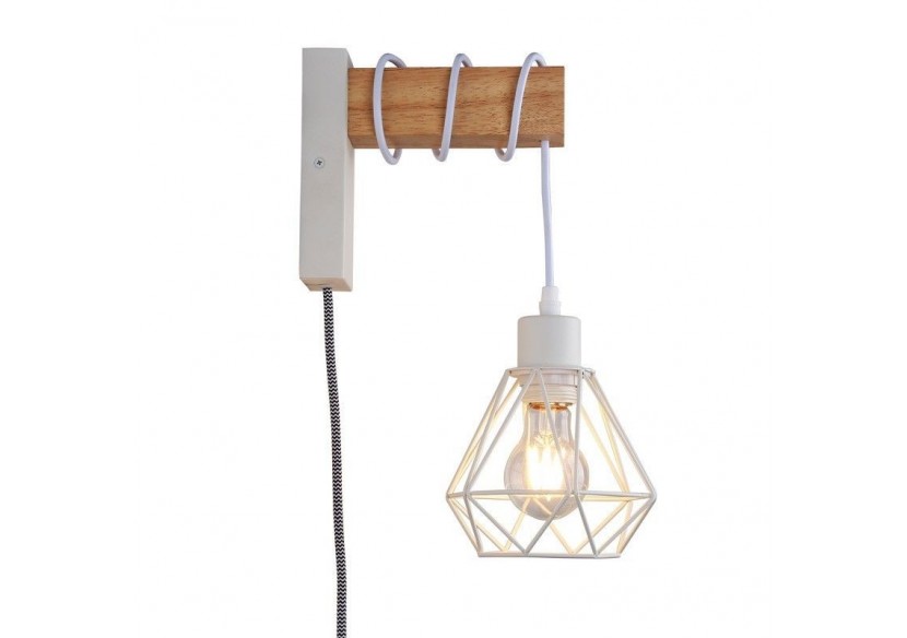 Lampe murale cage avec interrupteur et prise "RODEN" - LM133-EU-B - Barcelona LED Lampe murale cage avec interrupteur et prise "RODEN" - LM133-EU-B - Barcelona LED