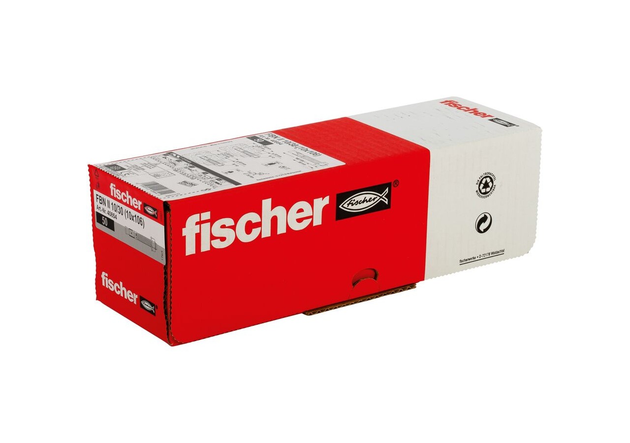 Goujon d'ancrage FBN II en acier électrozingué 10/30 - Boite de 50