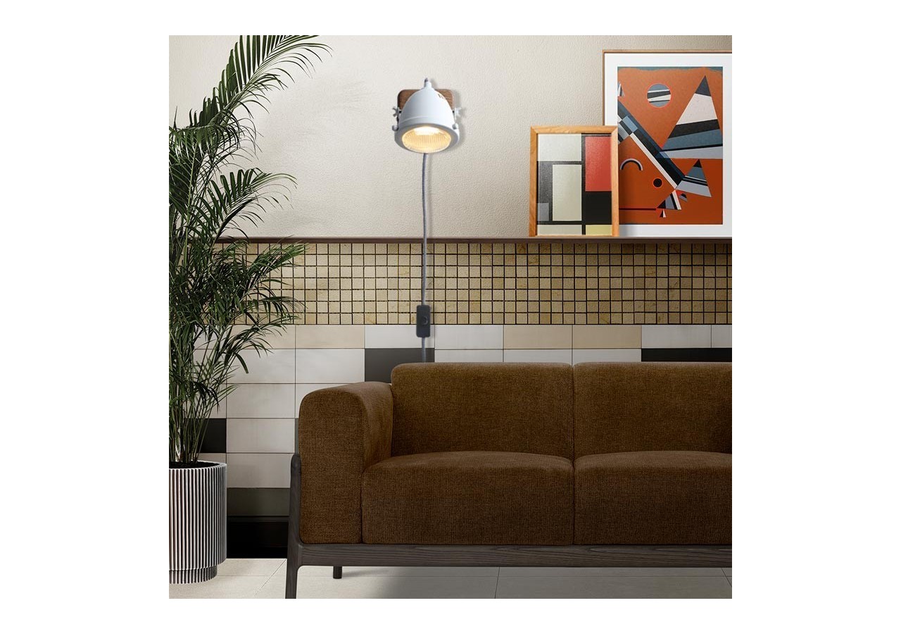 Applique murale avec prise et interrupteur "MOTT" - LV140-B-EU - Barcelona LED