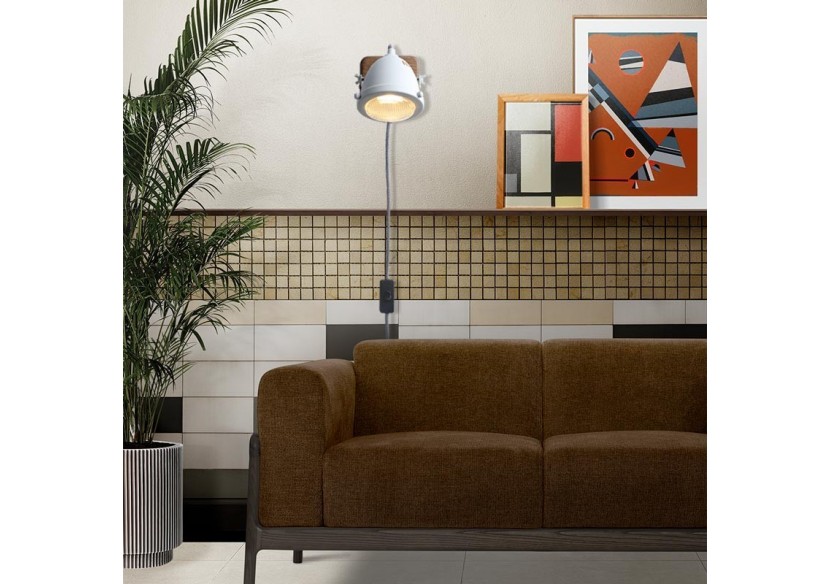 Applique murale avec prise et interrupteur "MOTT" - LV140-B-EU - Barcelona LED Applique murale avec prise et interrupteur "MOTT" - LV140-B-EU - Barcelona LED
