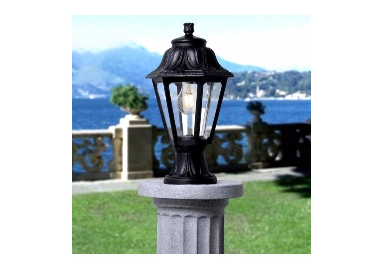 Lanterne sur pied "Mikrolot/Anna" E27 IP55 diffuseur transparent - E22.110.000.AXE27 - Barcelona LED