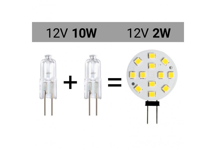 Ampoule LED G4 plate bi-pin 2W - 12V AC/DC - BS1-G4SL-2W-BC4 - Barcelona LED