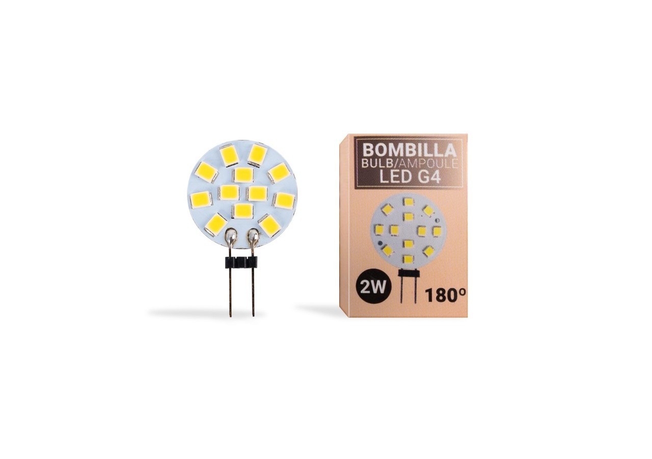Ampoule LED G4 plate bi-pin 2W - 12V AC/DC - BS1-G4SL-2W-BN4 - Barcelona LED