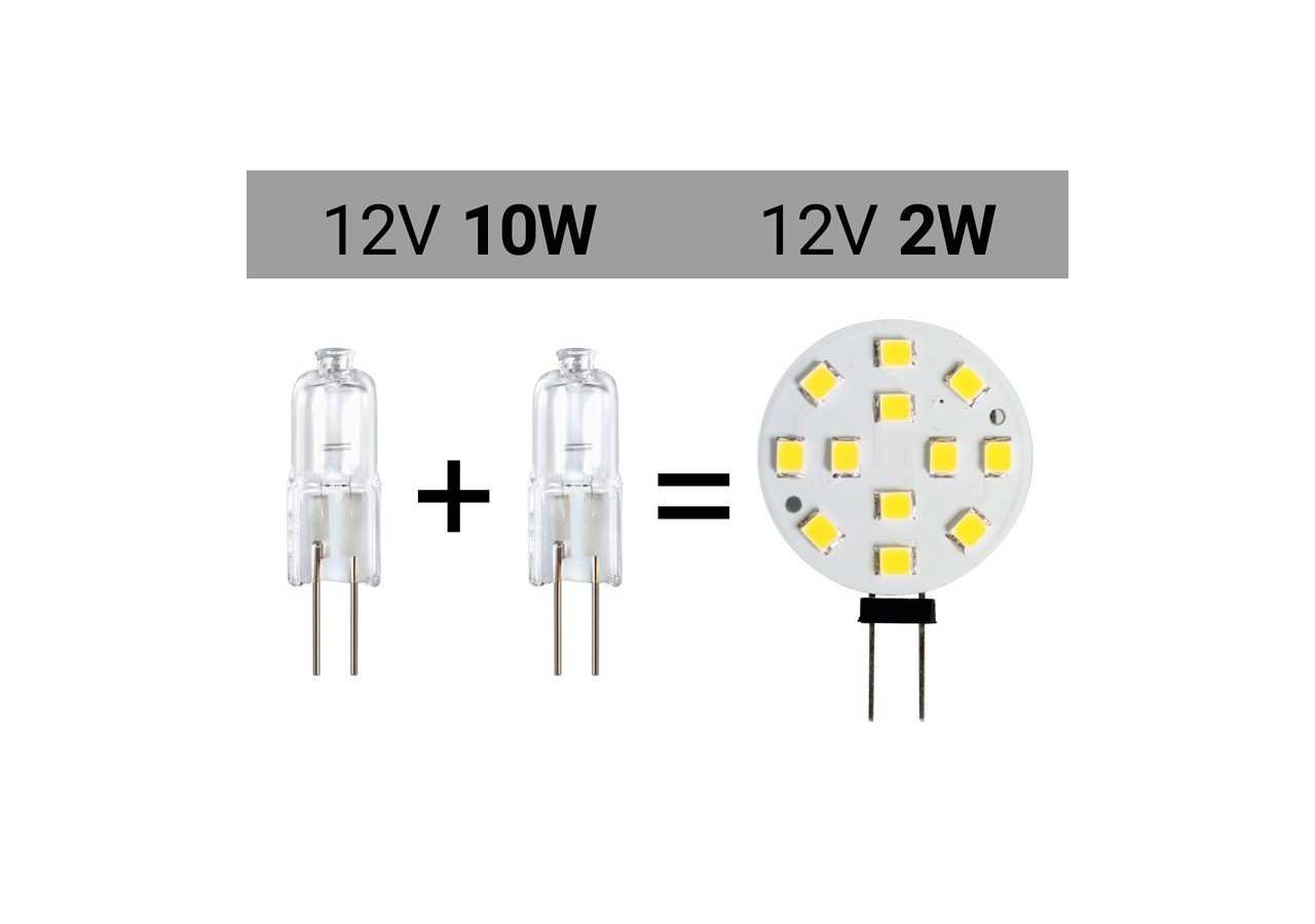 Ampoule LED G4 plate bi-pin 2W - 12V AC/DC - BS1-G4SL-2W-BN4 - Barcelona LED