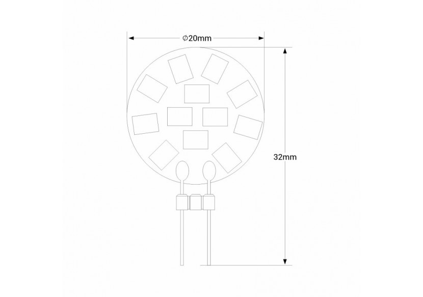 Ampoule LED G4 plate bi-pin 2W - 12V AC/DC - BS1-G4SL-2W-BN4 - Barcelona LED