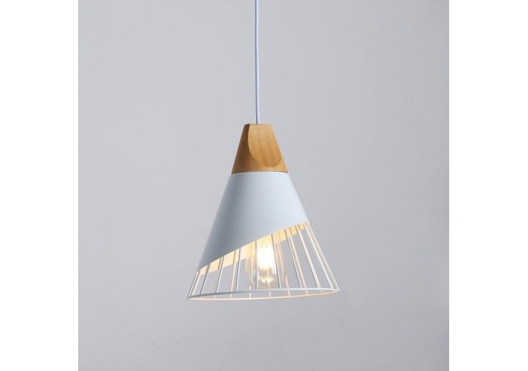 Suspension scandinave en métal et en bois "Ador" - LN1202-B - Barcelona LED 2