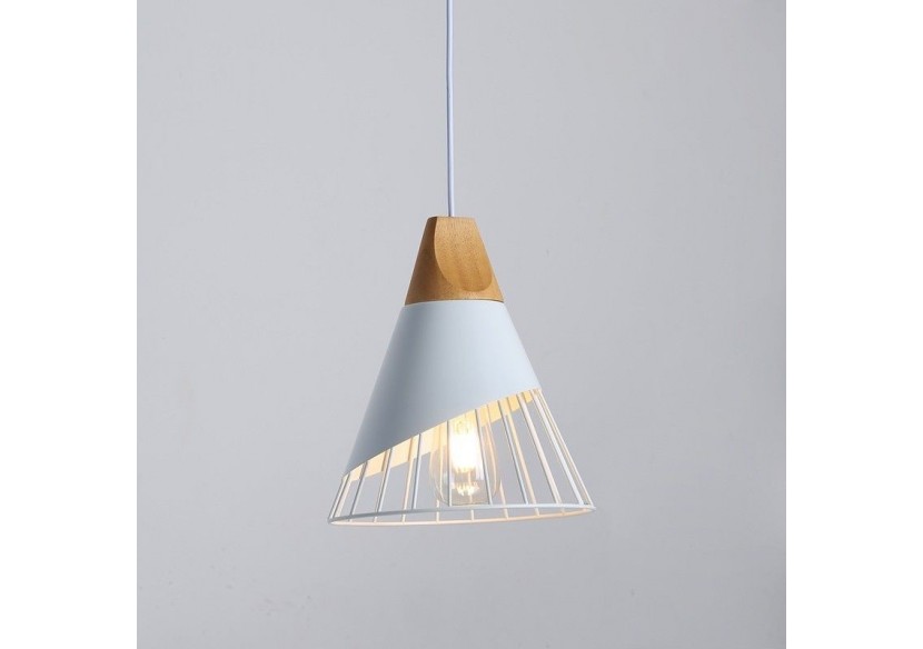 Suspension scandinave en métal et en bois "Ador" - LN1202-B - Barcelona LED
