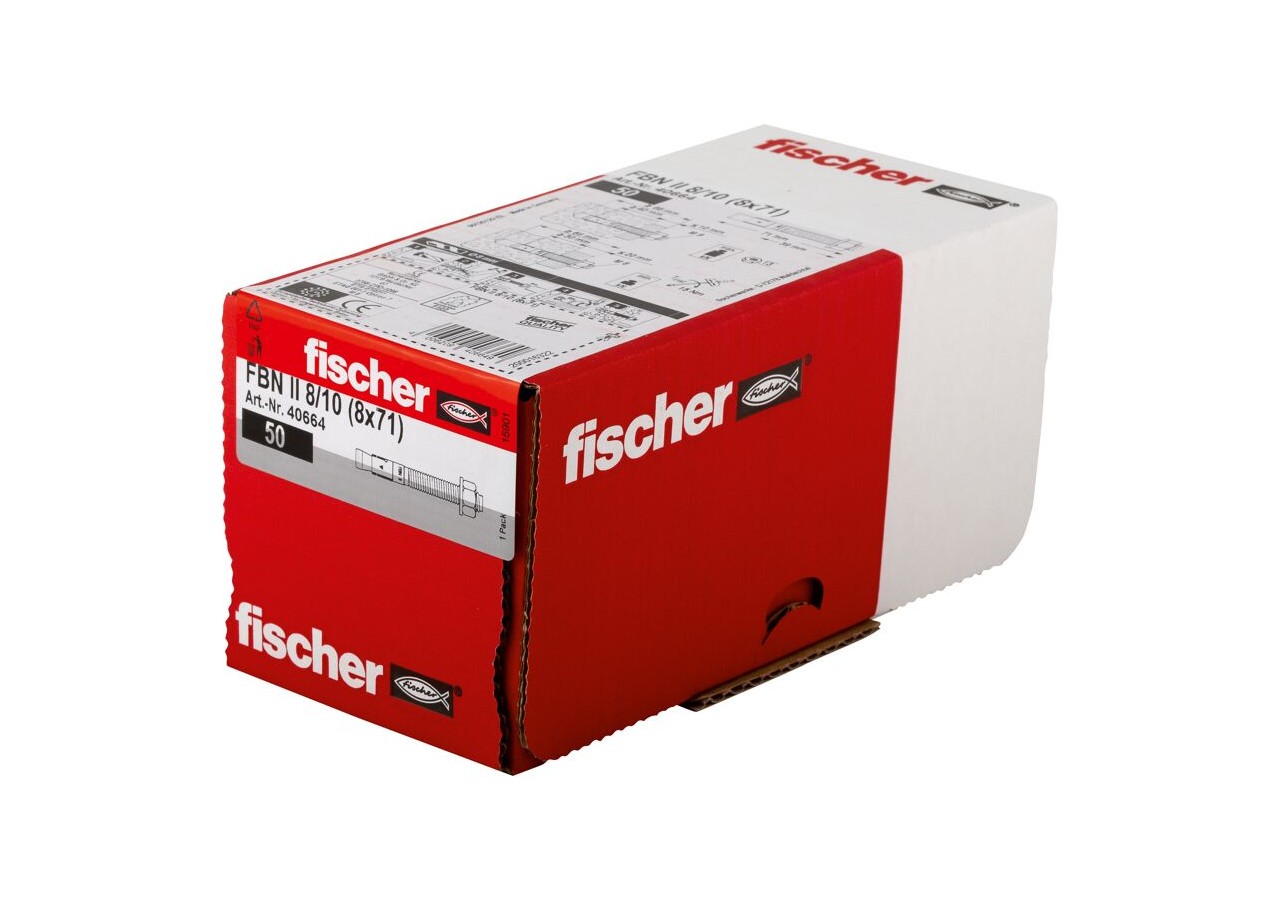 Goujon d'ancrage FBN II en acier électrozingué 8/10 - Boite de 50