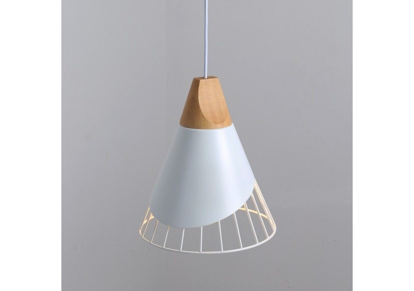 Suspension scandinave en métal et en bois "Ador" - LN1202-B - Barcelona LED