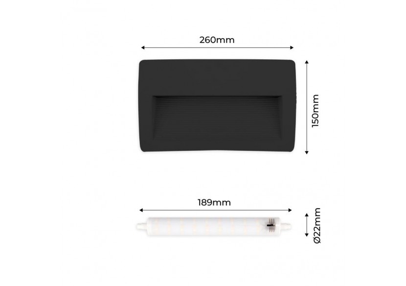 Balise murale LED CCT extérieure FUMAGALLI LORENZA 270 R7S 10,5W - AS3.000.000.AXP1K - Barcelona LED Balise murale LED CCT extérieure FUMAGALLI LORENZA 270 R7S 10,5W - AS3.000.000.AXP1K - Barcelona LED