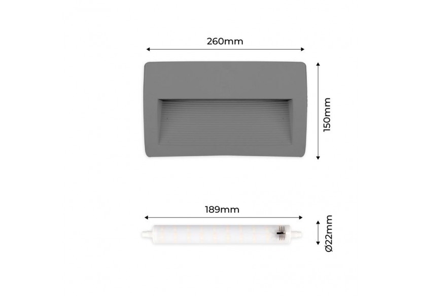 Balise murale LED CCT extérieure FUMAGALLI LORENZA 270 R7S 10,5W - AS3.000.000.LXP1K - Barcelona LED Balise murale LED CCT extérieure FUMAGALLI LORENZA 270 R7S 10,5W - AS3.000.000.LXP1K - Barcelona LED