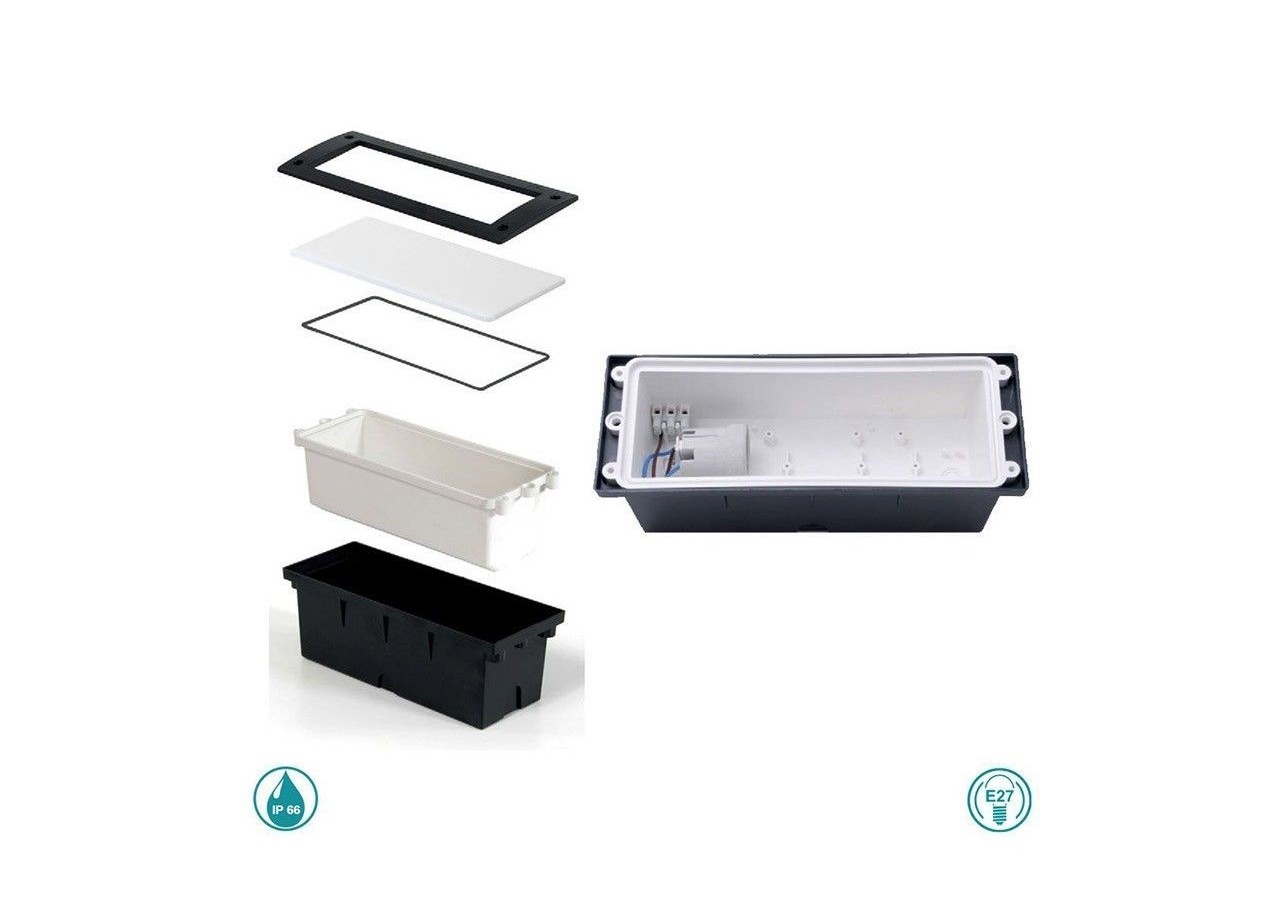 Balise LED encastrable Fumagalli LETI 300 E27 6W - 5C1.000.000.AYE27 - Barcelona LED